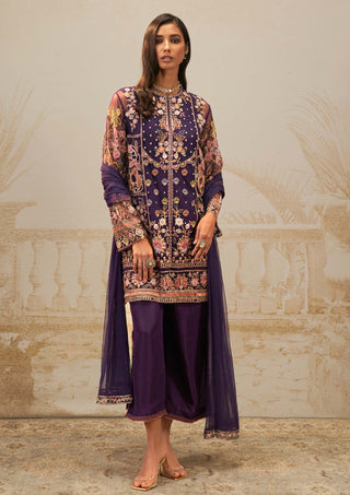 Ridhi Mehra-Kudi Purple Floral Kurta Set-INDIASPOPUP.COM