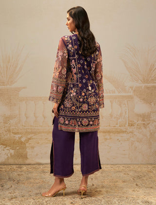 Ridhi Mehra-Kudi Purple Floral Kurta Set-INDIASPOPUP.COM