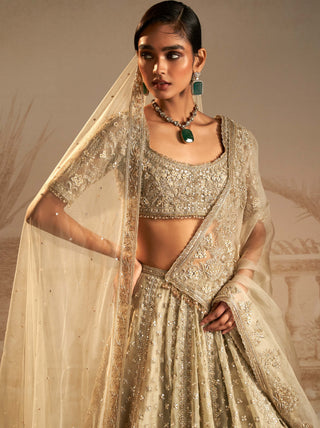 Ridhi Mehra-Chandni Silver Green Lehenga Set-INDIASPOPUP.COM