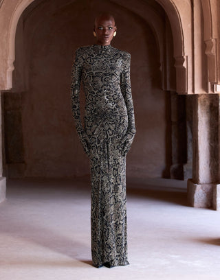 Serpentina black silver gown