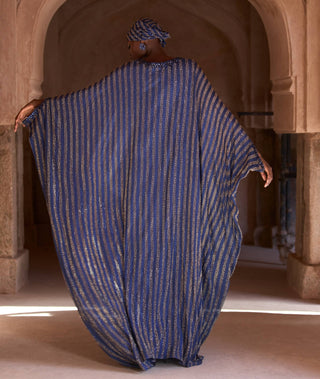 Khayrat blue gold kaftan set