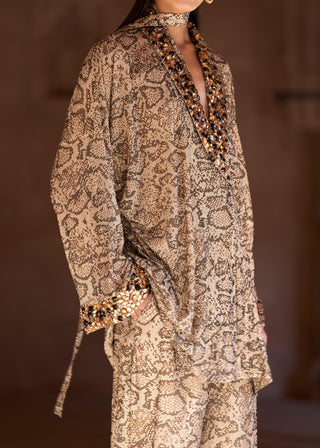 Kiya gold tunic and pants set