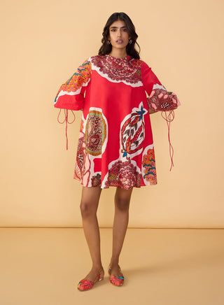 Nova raspberry red dress