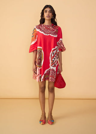 Nova raspberry red dress