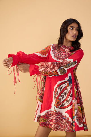 Nova raspberry red dress