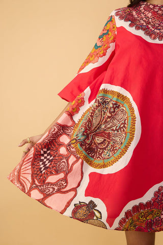 Nova raspberry red dress