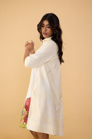 Vera ivory multicolor dress