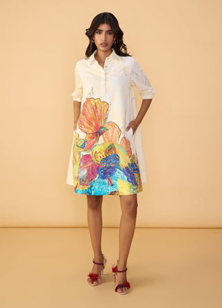 Vera ivory multicolor dress