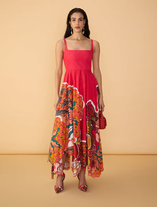 Neva raspberry red dress