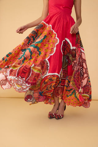 Neva raspberry red dress