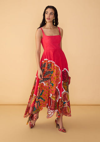 Neva raspberry red dress