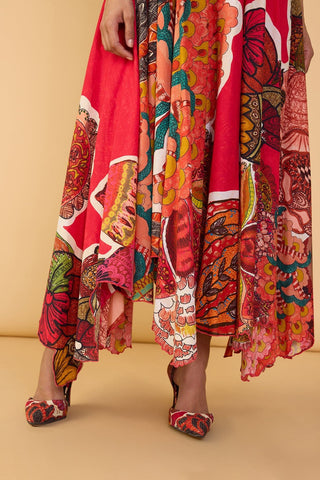 Neva raspberry red dress