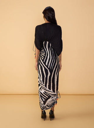 Zia black and white dress