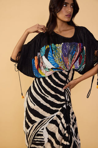 Zia black and white dress