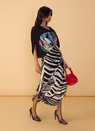 Zia black and white dress