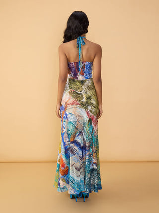Shailee multicolor halter dress