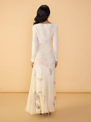 Fiona ivory multicolor dress