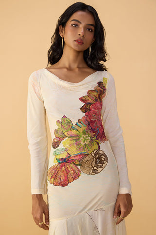 Fiona ivory multicolor dress