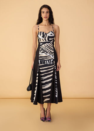 Mila black and white dress