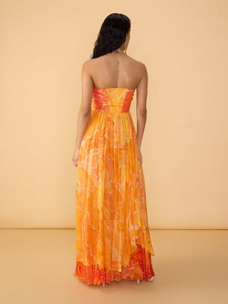 Amora orange dress