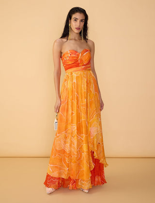 Amora orange dress