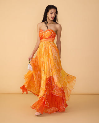 Amora orange dress