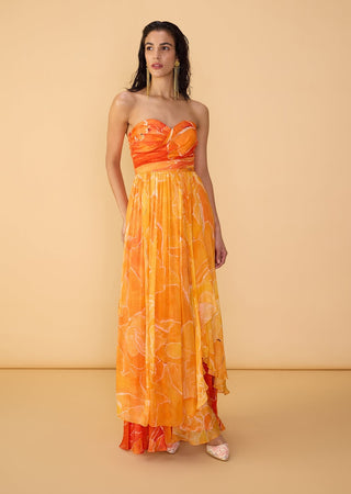 Amora orange dress