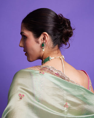 Punit Balana Sage Green Johari Lehenga Set available on indiaspopup