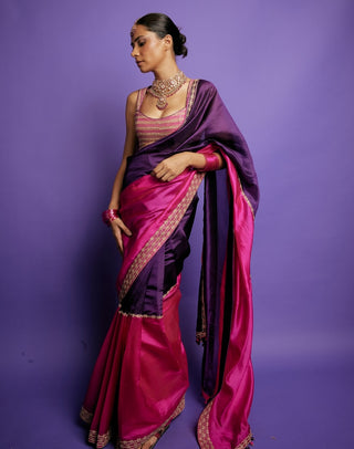Punit Balana Baingani And Gulabi Classic Sari And Blouse available on indiaspopup