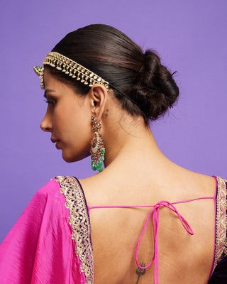 Punit Balana Gulabi Gulaal And Baingani Johari Sari And Blouse available on indiaspopup