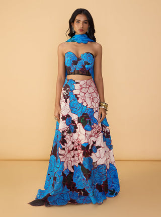 Starla corset blouse and lehenga set