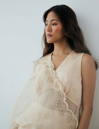 Lavanya Ahuja-Pearled Sand Sharara Set-INDIASPOPUP.COM