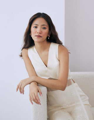 Lavanya Ahuja-Ivory Tunic And Trouser Set-INDIASPOPUP.COM