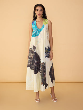 Trudy ivory multicolor dress