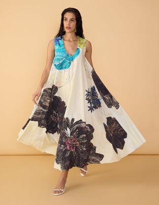 Trudy ivory multicolor dress