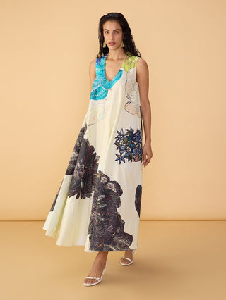 Trudy ivory multicolor dress