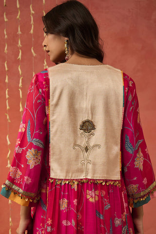 Red Shree Chintz Chanderi Kurta Set by Shivani Bhargava available on Indiaspopup.com