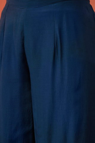 Blue Bela Chintz Embroidered Anarkali Set by Shivani Bhargava available on Indiaspopup.com