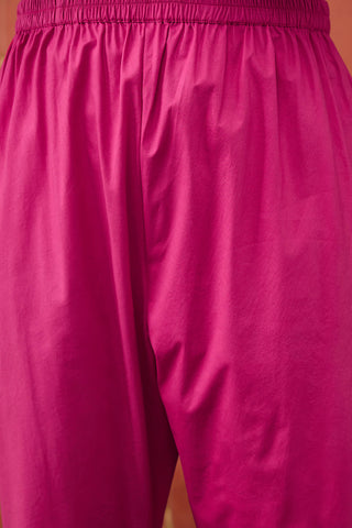 Fuchsia Pink Shubha Embroidered Anarkali Set by Shivani Bhargava available on Indiaspopup.com