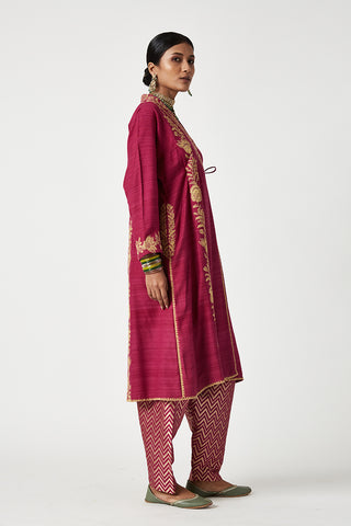 Payal Pratap-Fuchsia Akilah Embroidered Kurta And Salwar-INDIASPOPUP.COM