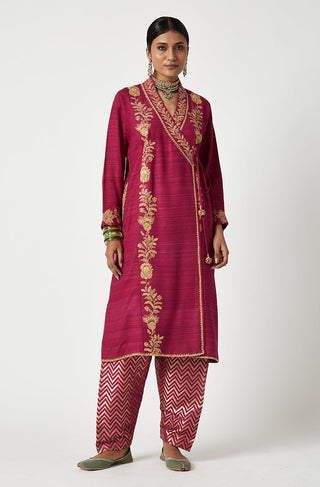 Payal Pratap-Fuchsia Akilah Embroidered Kurta And Salwar-INDIASPOPUP.COM