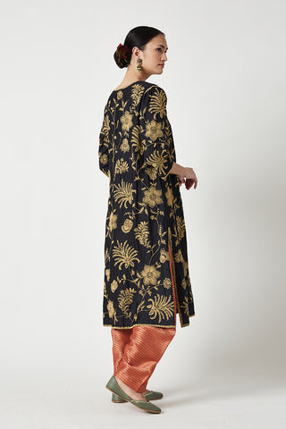 Payal Pratap-Black Red Malika Embroidered Kurta Set-INDIASPOPUP.COM