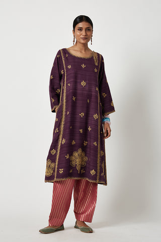 Payal Pratap-Fuchsia Purple Zaina Embroidered Kurta Set-INDIASPOPUP.COM