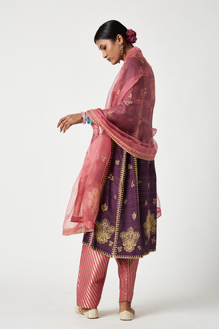 Payal Pratap-Fuchsia Purple Zaina Embroidered Kurta Set-INDIASPOPUP.COM