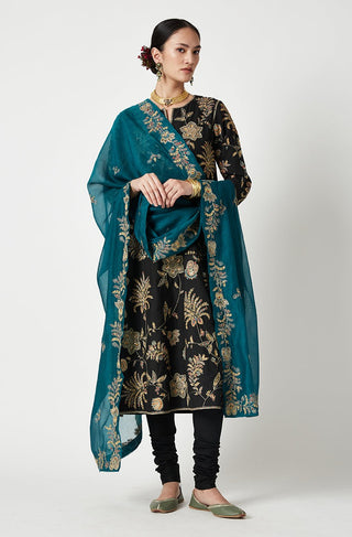 Payal Pratap-Black Naseem Embroidered Kurta Set-INDIASPOPUP.COM