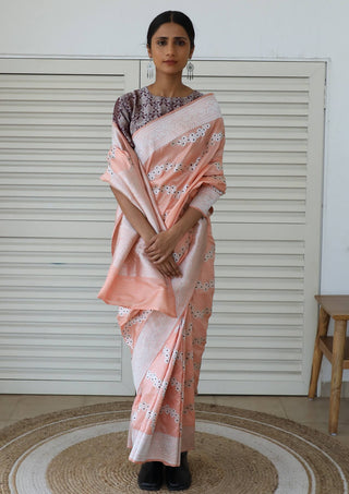 Dharki By Brijesh Gupta-Leheriya Pink Katan Silk Sari-INDIASPOPUP.COM