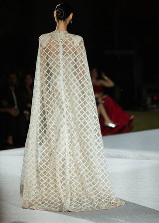 Silver and gold cheryl gown and cape