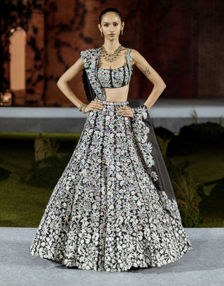 Black vivien lehenga set
