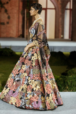 Black marxii lehenga set