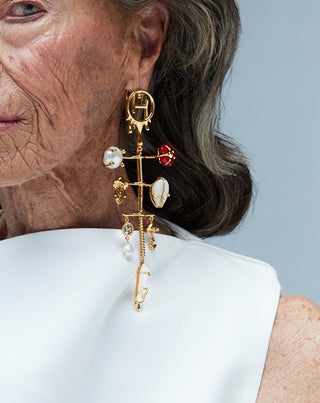Outhouse Cartella Gold Earrings available on indiaspopup